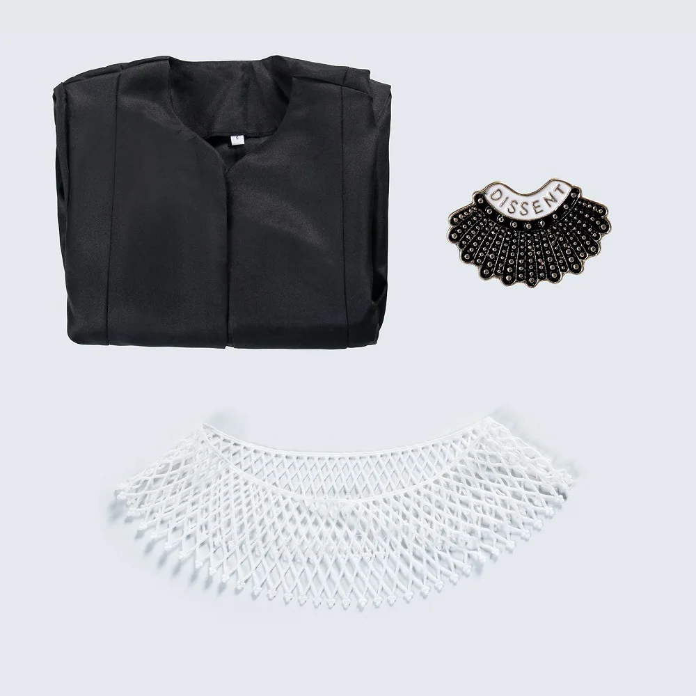 Female Ruth Bader Ginsburg Judge Cosplay Costume Feminist in honor of Supreme Court of the United States Liberal Judge Gown (13)