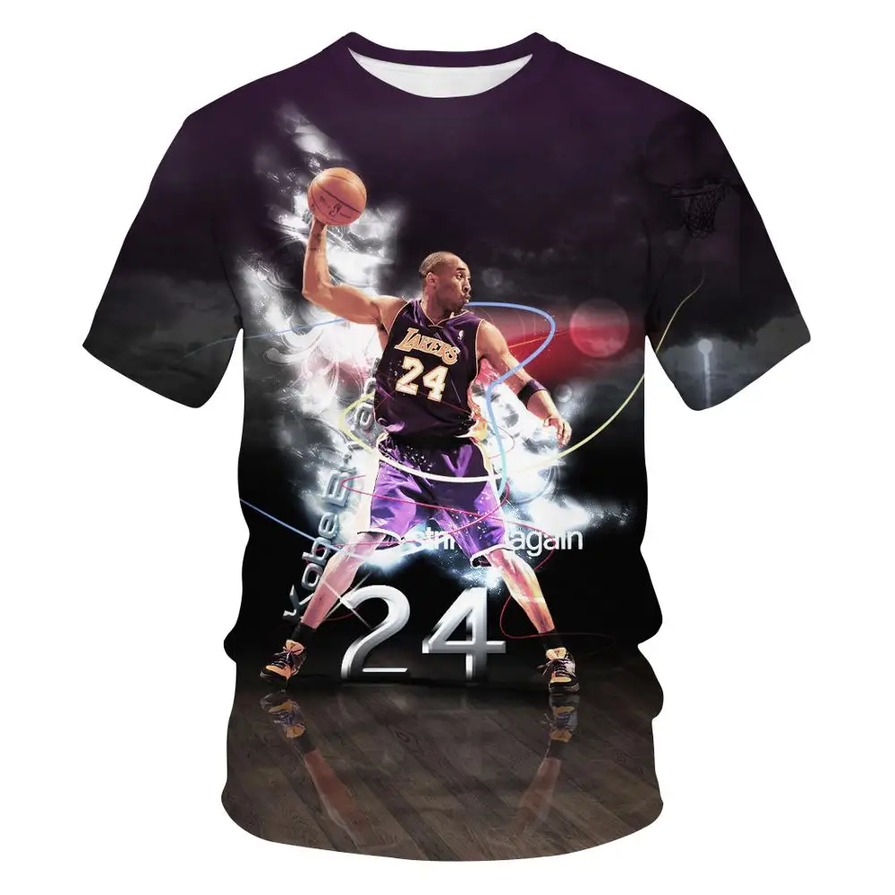 

3 dt T-shirt rprinted SONSPEE men's T-shirt hip hop T-shirt hip street wear basketball player black Mamba casual new 3D T-shirt