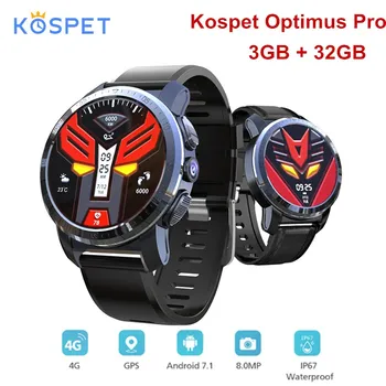 

Kospet Optimus Pro Smartwatch Phone With GPS Dual System 4G WiFi Android7.1.1 8.0MP Camera 3GB RAM 32GB ROM Smart Watch