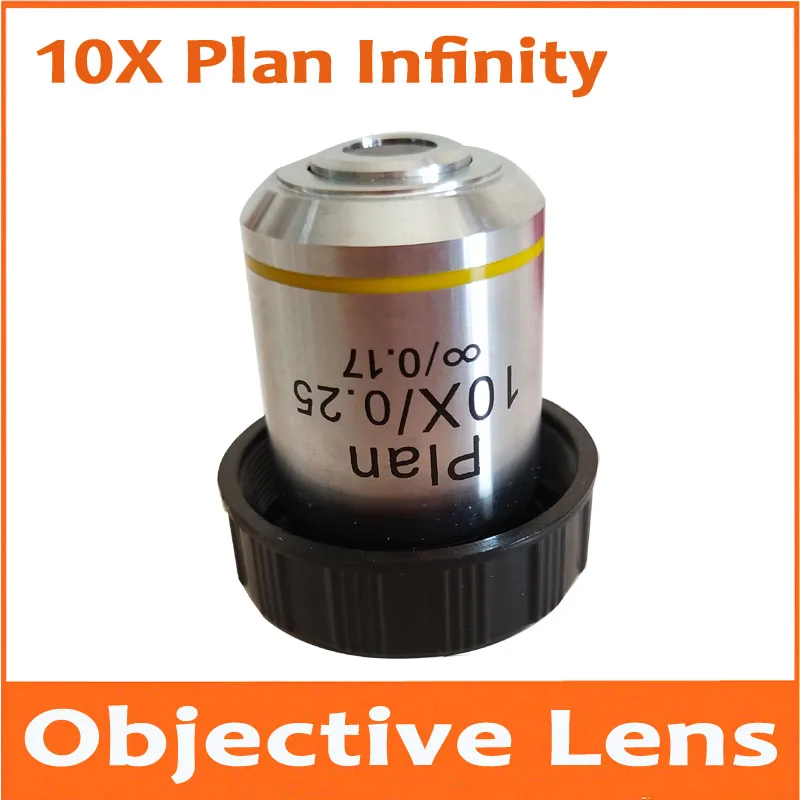 

1pc 10X 195 Metal Infinity Plan Achromatic Objective Lens Educational Olympus Biomicroscope Biological Microscope 20.2mm
