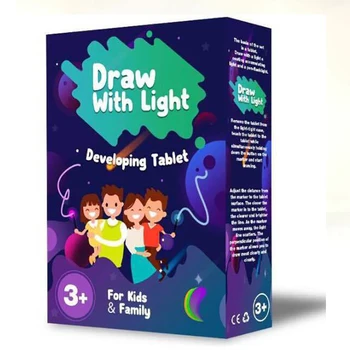 

Magic 3d luminous draw with light fun children's magic painting luminous drawing board fluorescent writing board