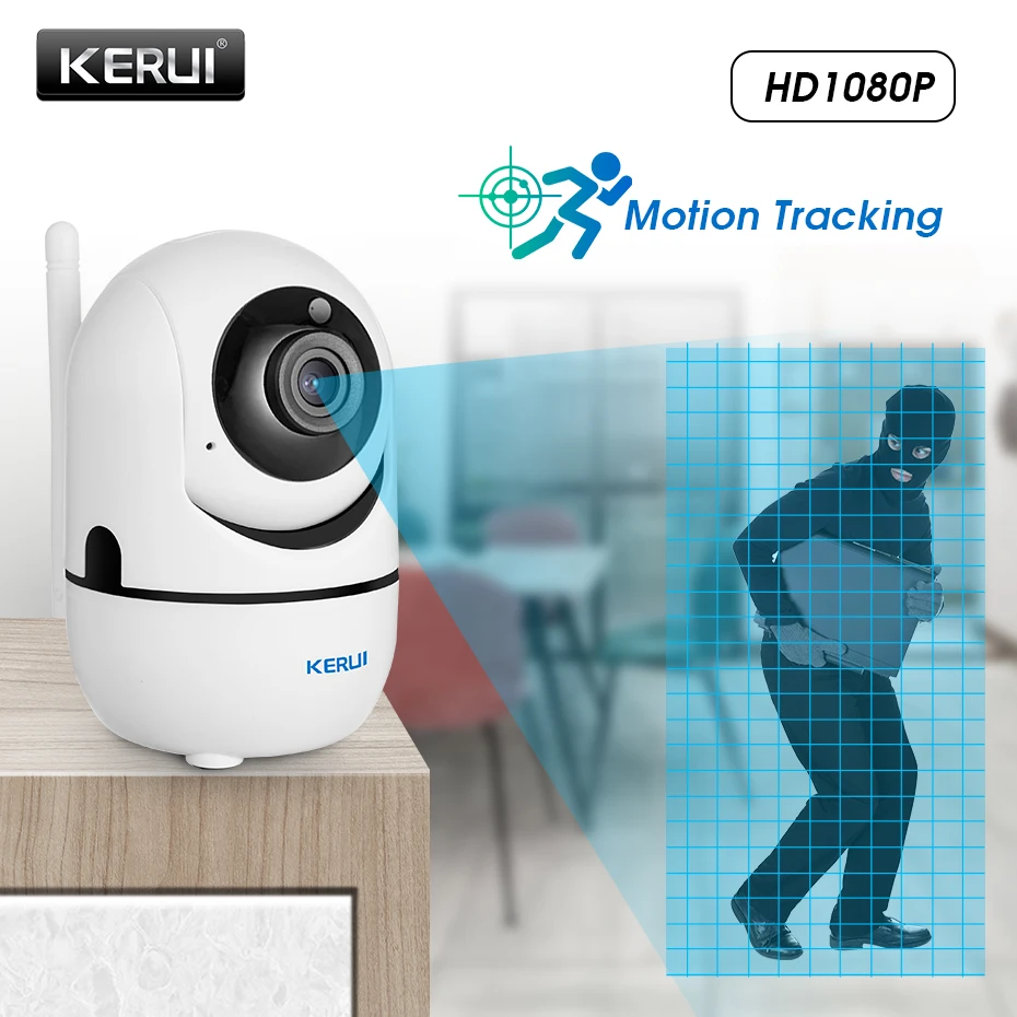 

KERUI 1080P Full HD 2MP WIFI Home Security IP Camera Wireless Mini Smart Tuya Camera Video Surveillance Auto Tracking Cloud