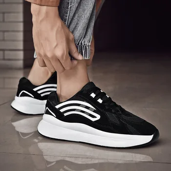 

M- 2019 Brand designer autumn new men's trend wild breathable increase height tide shoes outdoor casual light wear men's shoes