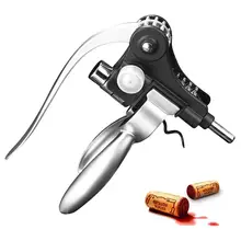 Best Price Stainless Steel Rabbit Corkscrew Wine Bottle Lever Opener Bar Cap Catcher Tools 30FP26