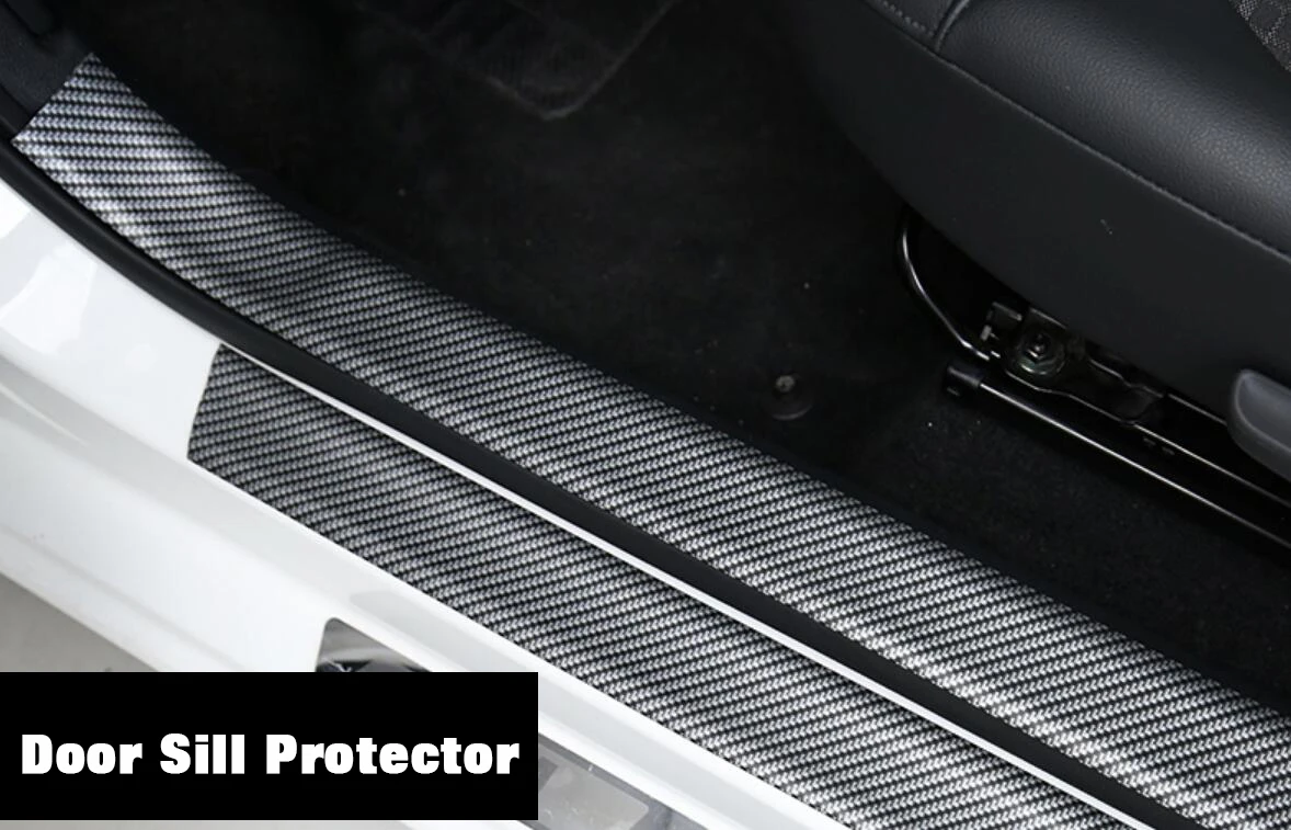 5D углеродное волокно Резина Авто Стайлинг наклейки на порог протектор для KIA Rio Honda BMW VOLVO OPEL peugeot аксессуары для Skoda