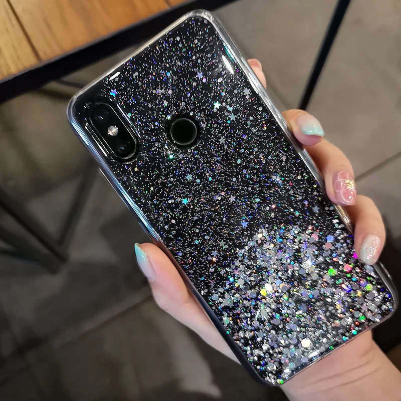 Блестящий Прозрачный чехол-накладка для телефона Xiaomi 6 6X9 8 SE Lite для Redmi K20 Pro Note 7 8 Pro Чехол Мягкий ТПУ силиконовый чехол s