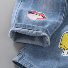 Детская одежда; детские джинсы; Новинка года; стильная осенняя одежда в Корейском стиле; милые длинные брюки с принтом смайлика для маленьких девочек