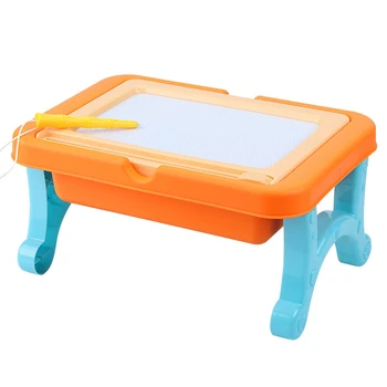 

netic Drawing Board Building Table 2 in 1 Large Particle Building Table netic Writing Board Children Storage Table