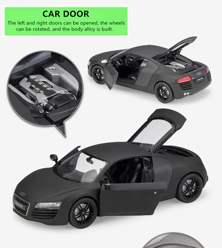 WELLY 1:24 Audi R8 Спорт carsimulation сплав модель автомобиля ремесла украшение коллекция игрушка инструменты подарок