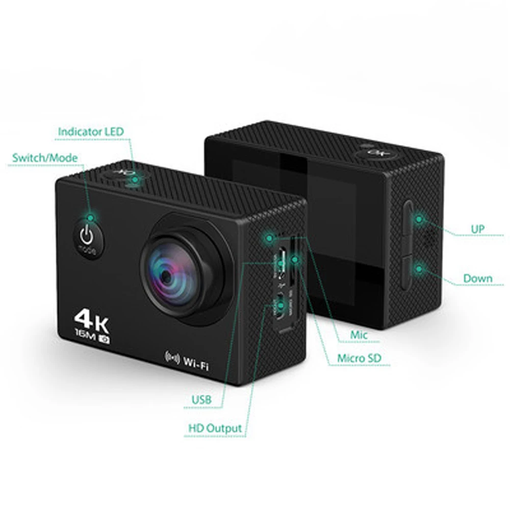 Камера тип движения камера 4K Водонепроницаемая камера 2,4G дистанционное управление водонепроницаемая Wi-Fi камера