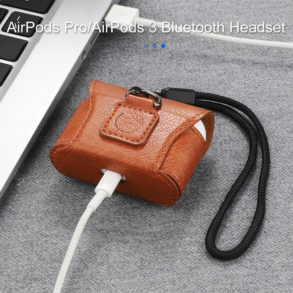 Магнитный кожаный чехол для Airpods Pro TWS Bluetooth наушники защитный чехол для Apple Airpods 3 кожа модные аксессуары 19Nov