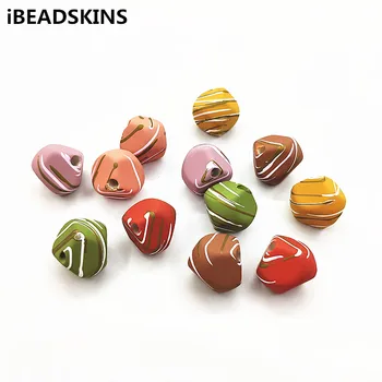 

New arrival! 19mm 100pcs Matte Stripe Resin Hexagonal-shape Beads for Earring accessories parts,Jewelry accessories Findings