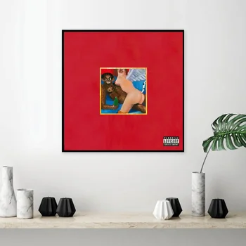 

Kanye West My Beautiful Dark Twisted Fantasy Art silk painting Poster Home Decor 12x12 24x24inch
