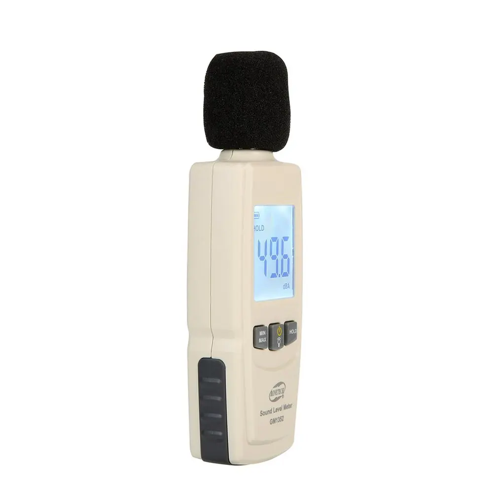 GM1352 30-130dB цифровой измеритель уровня звука, мониторинг звука, тест дБ децибелов, детектор с ЖК-подсветкой, горячая распродажа