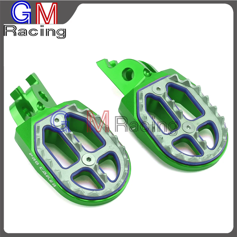 MX Aluminum CNC Foot Pegs Rest Footpegs Pedals For KAWASAKI KX250F 06-16 KX450F 07-16 KLX450R 08-13 KX 250F 450F Dirt Bike