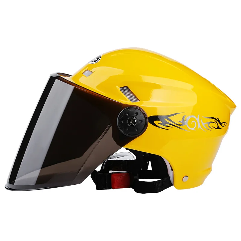Мотоциклетный шлем для велоспорта с открытым лицом Электрический автомобильный чехол для мотогонок мотоциклетные винтажные шлемы с двойным объективом унисекс Лето C5