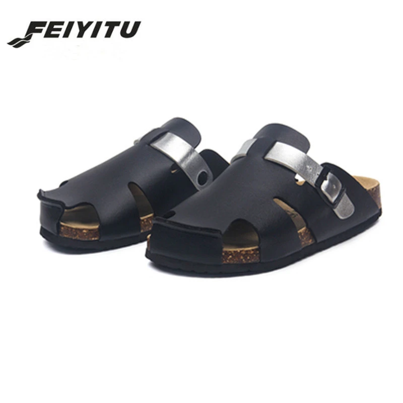 Mens closed toe slide sandals Clearance