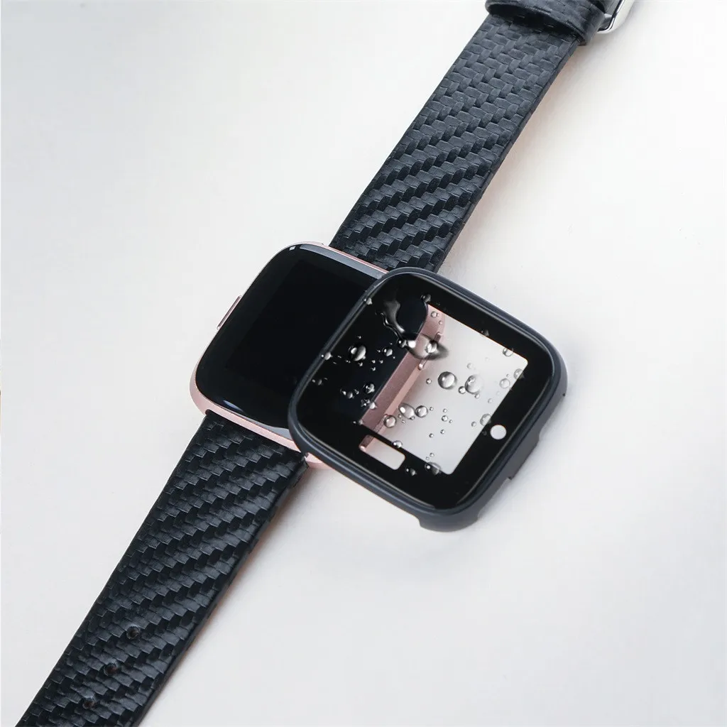Ouhaobin для Fitbit Versa Чехлы умные часы Полное покрытие изогнутый край 9H 3D Закаленное стекло протектор экрана для Fitbit 905#2