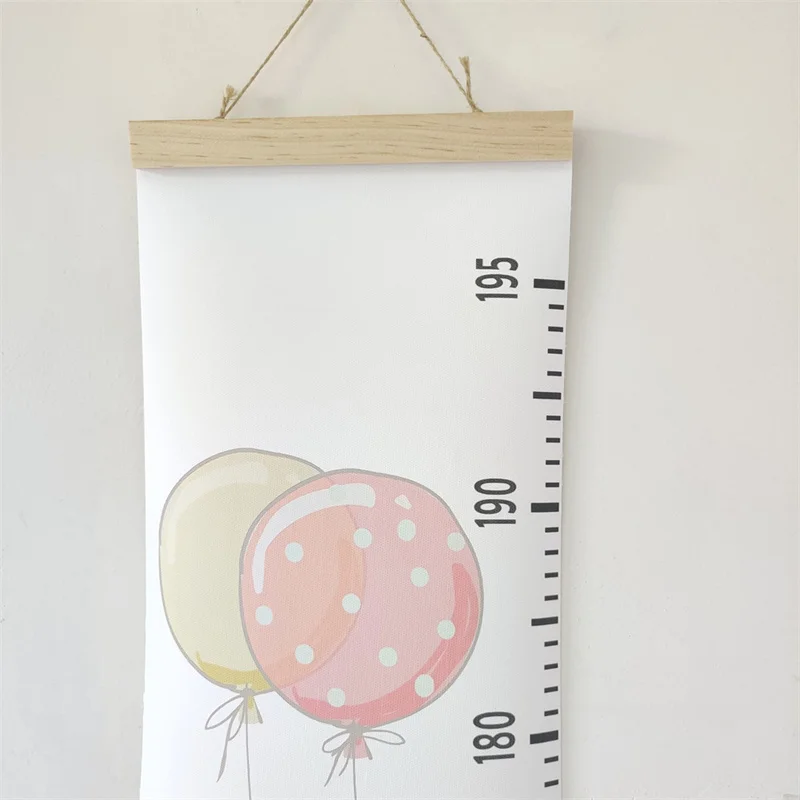 Nordic Cartoon Animal Baby Height Ruler Wooden Wall Hanging Kids Growth Chart Height Record Measure Ruler Home Decor Photo Props