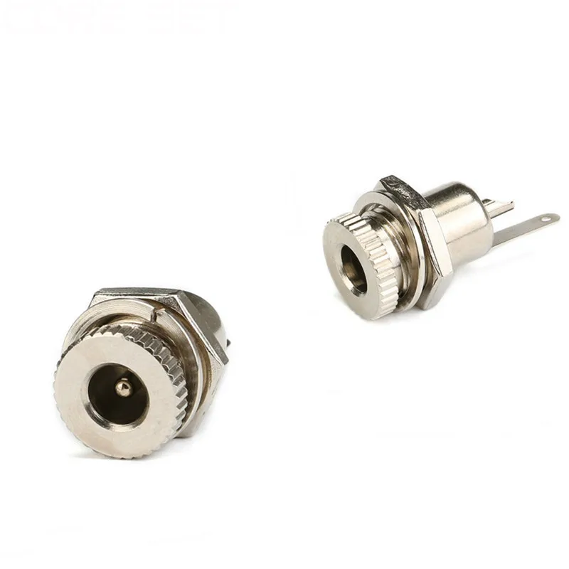 51Pcs DC099 5.5 mm x 2.1mm DC Power Jack Socket Female Panel Mount Connector metal 5.52.1 5.52.5 (2)