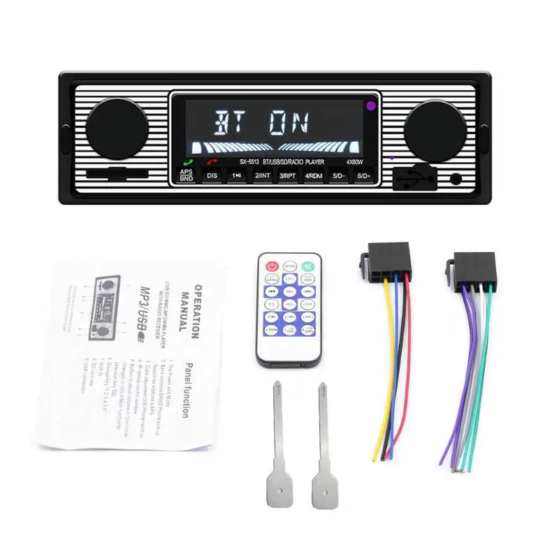 Автомобильный винтажный аудио Bluetooth MP3-плеер Стерео FM Многофункциональный Авто приемник автомобильный винтажный аудио