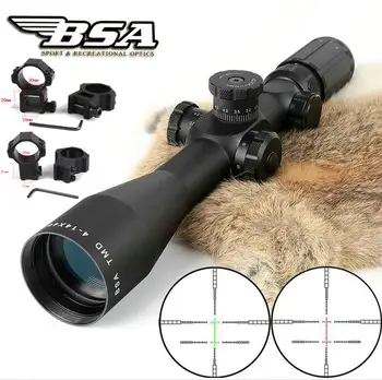 

BSA TMD 4-14X44 IR First Focal Plane FFP Rifle Scopes Side Parallax Glass Etched Reticle Illuminated Hunting Tactical Riflescope