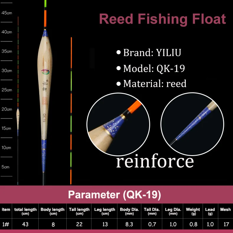 Фирменные умные тростниковые поплавки для ловли карпа, буй для ловли карпа, рыболовные снасти, инструменты, китайская фабрика - Цвет: QK-19