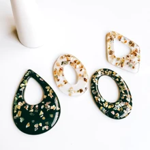 ZEROUP Акриловый Овальный капельный кулон в форме капель, аксессуары, серьги, ожерелье, подвески, ювелирное изделие, сделай сам, материал 6 шт