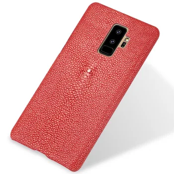 

Natural Stingray Phone Case For Samsung Galaxy S8 S9 Plus s10e Case Back Cover For S7 Edge a7 2018 A50 A70 Women fashion Cases