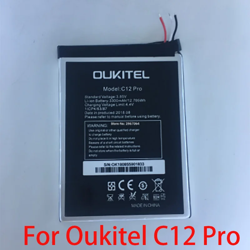 100% Real 3300mAh Long standby time Battery For OUKITEL C12 pro Mobile Phone Replacement Battery+Tracking number | Мобильные