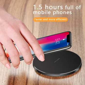 

Round QI wireless charger ultra-thin smart new wireless mobile phone charger fast charge transmitter for iphone 11/11 pro /11 XR