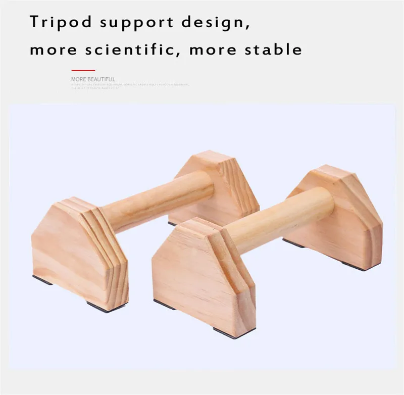 Wood Fitness Equipments Push-Ups Stands Length 40cm or 25cm Fitness Exercise H Shaped Wooden Calisthenics Handstand Support