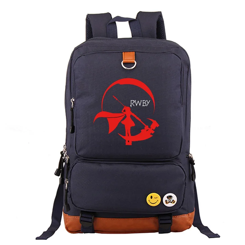 RWBY Ruby Rose school bag noctilucous backpack student school bag Notebook backpack Daily backpack - Цвет: style1 Navy Blue