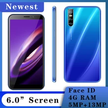 Globale Version V20 Gesicht entsperrt 13MP 4GB RAM 64GB ROM 6,0 inch Smartphone Android Full Screen Handy handy Celulares