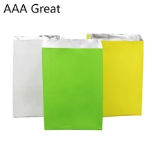 100 шт./лот, бумажные пакеты для еды, алюминиевая фольга, для барбекю, на вынос, посылка, жестяная фольга, сумка на заказ, для барбекю, вечерние, на свадьбу, день рождения