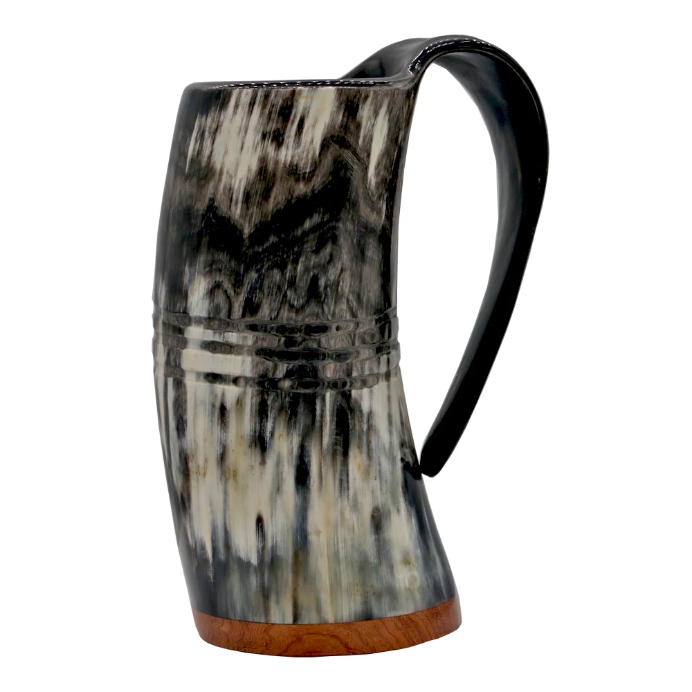 Natural Handmade Viking Mug Drinking Horn Cup Beer Tankard | Дом и сад
