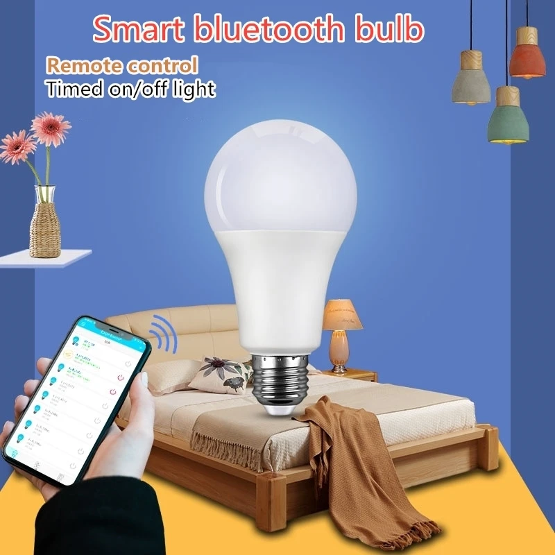 Смарт лампочка с Bluetooth светильник общий светодиодный поддержка мобильный