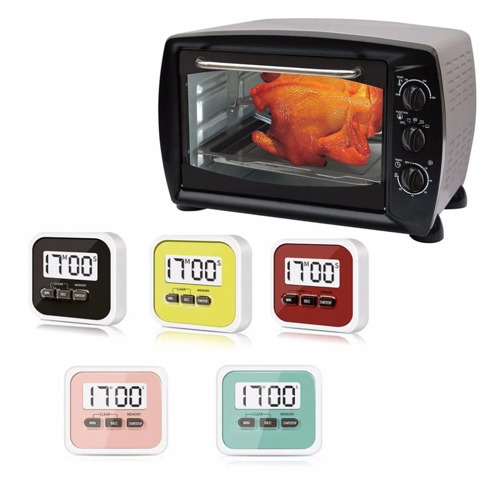 Practical Use Digital Large LCD Display Home Kitchen Timer Electronic Kitchen Cooking Timer Stopwatch Cooking Tools