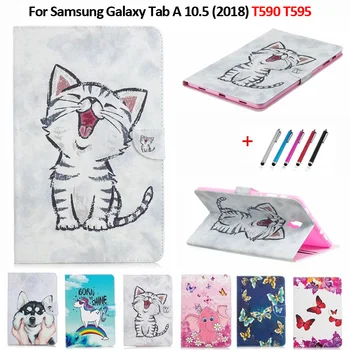 

Coque For Samsung Galaxy Tab A A2 10.5 2018 T590 T595 SM-T590 Cute Cat Unicorn Puppy Tablet Cover For Samsung Tab A 10.5 Case
