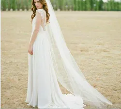 In Stock Ivory White Two Meters Bridal Veils Long Tulle Wedding Accessories Church Outdoor Formal Occasion Veils With Comb Black