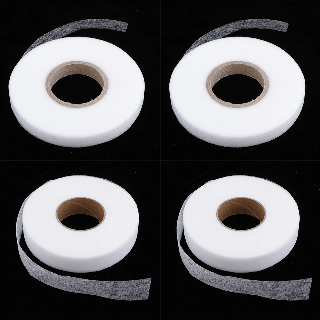 90 Yards Adhesive Hemming Tape Iron On Sewing Fabric Fusing Tape White