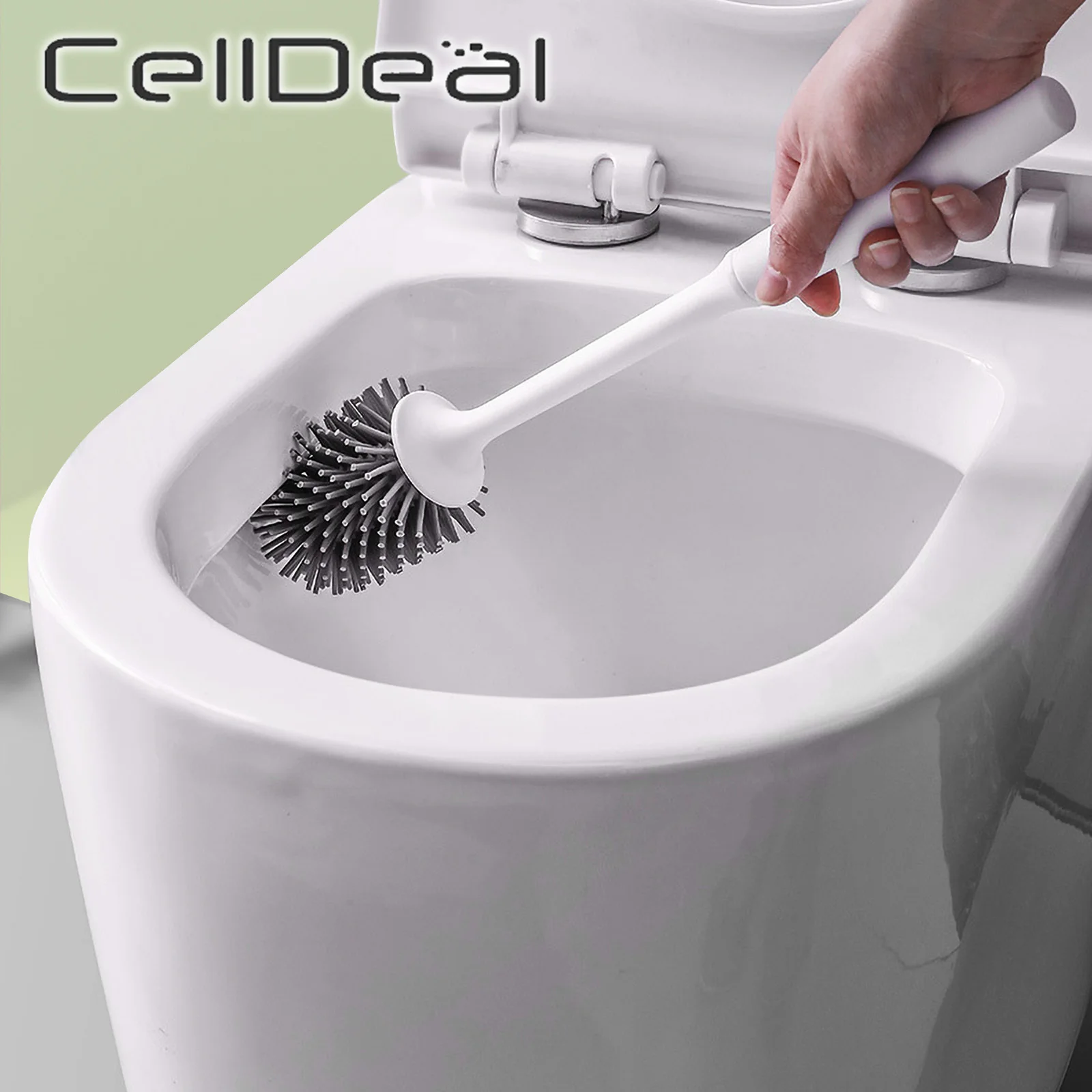 Toilet-Brush Rubber-Head Wall-Hanging-Brushes Floor-Cleaning Bathroom Silicone Long-Handle