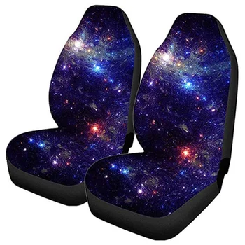 

Interior Decor Dustproof Accessories Star Print Universal Comfortable For SUV Styling Protector Truck Van Front Car Seat Cover