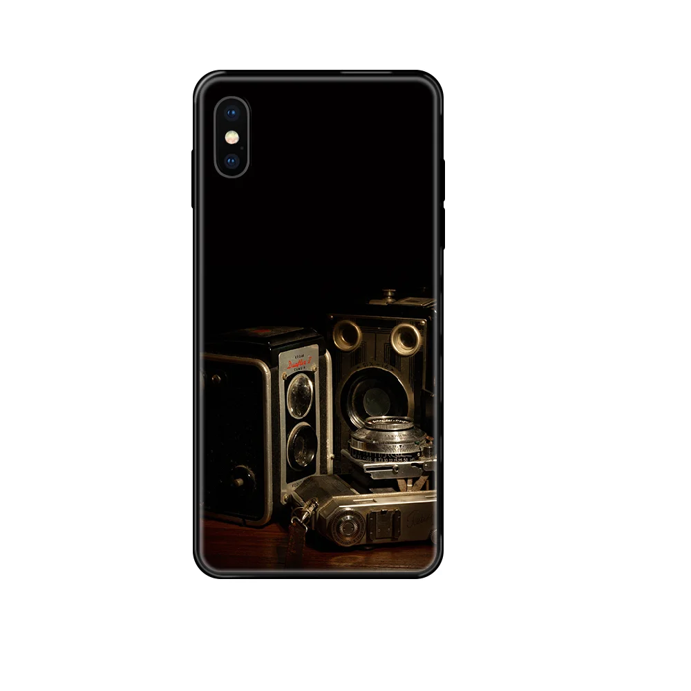 luxury Camera retro kodak Phone case For iphone 4 4s 5 5S SE 5C 6 6S 7 8 plus X XS XR 11 PRO MAX 2020 black silicone back 3D