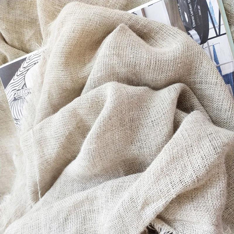 1 м натуральный лен 5,6 s пряжа 140gsm вес 280 см ширина чистое белье для занавески не Водонепроницаемая льняная ткань для занавески жизни
