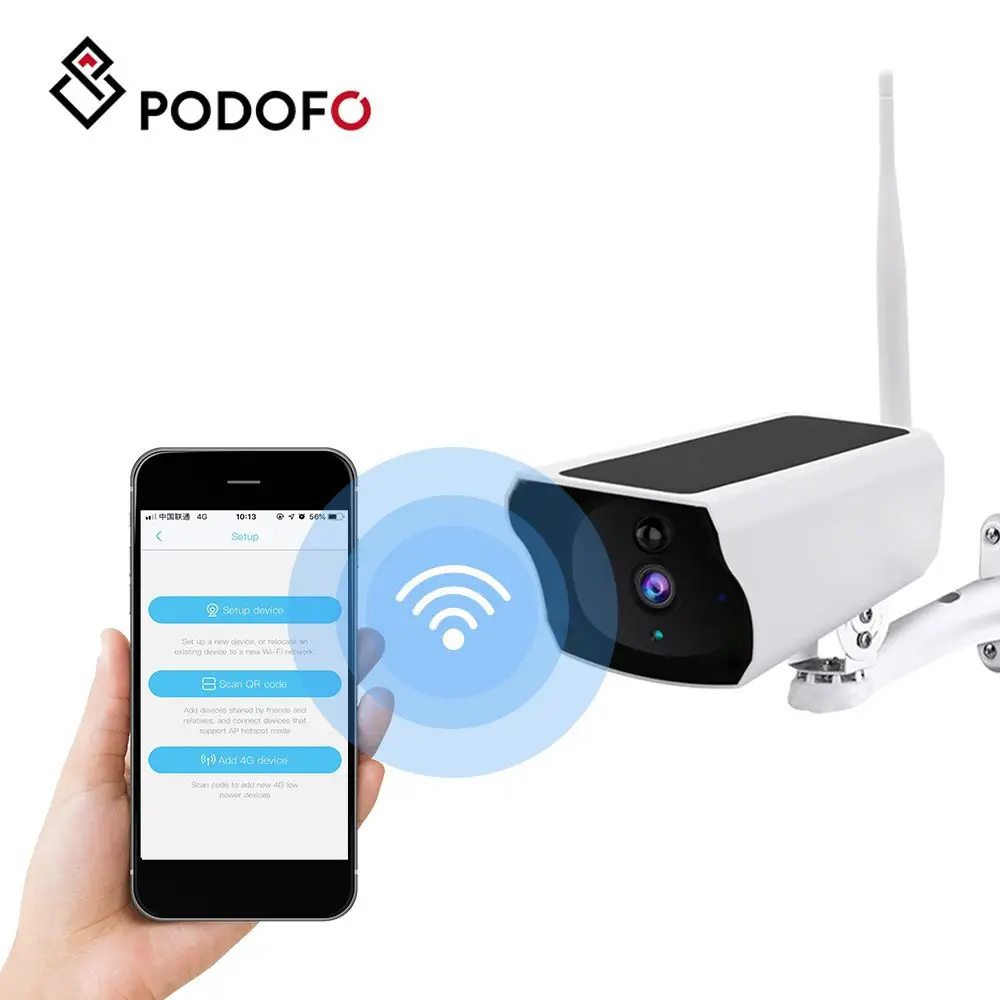 IP камера PODOFO на солнечной батарее 1080P водонепроницаемая|Камеры видеонаблюдения| |