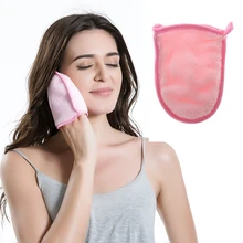 Многоразовая салфетка из микрофибры для лица, полотенце для снятия макияжа, очищающая перчатка, инструмент для красоты, полотенце для ухода за лицом, Прямая поставка