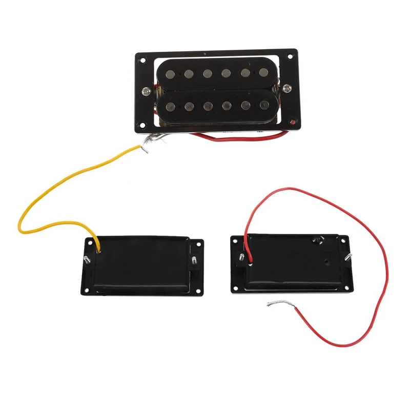 2 компл. Гитары Пикап: 1 компл. Хамбакер Пикап Черный для Gibson Les Paul замена и 1 компл. Черный хамбакер двойной катушки Электрический