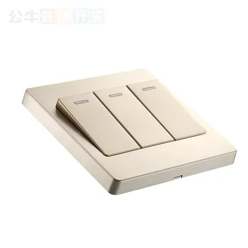 

Switch socket 3 open triple double control switch panel power supply wall