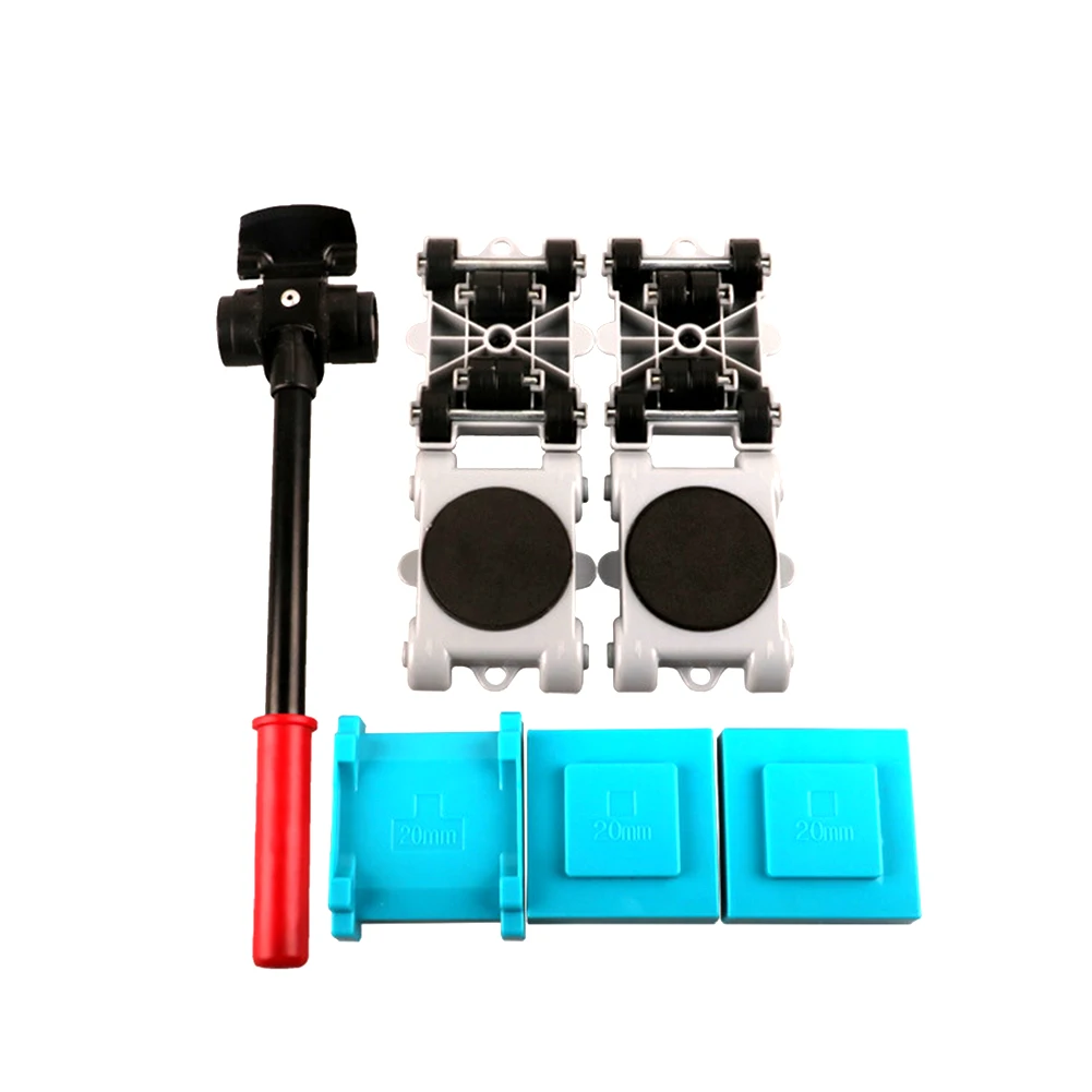 

8pcs Easy Sliders Lifter Transport Furniture Mover Tool Trolley Use Moving Roller Set Home Removable 360 Degree Rotatable